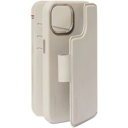 Decoded Detachable Wallet iPhone 15 MagSafe Hoesje Echt Leer Uitneembare 2in1 Bookcase Portemonnee - Clay