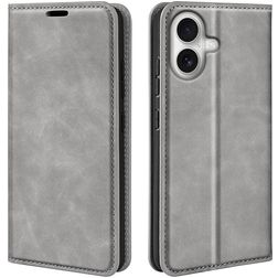 Mobigear Retro Slim iPhone 17 Hoesje Bookcase Portemonnee - Grijs