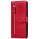 Mobigear Zipper Xiaomi Mi Note 10 Lite Hoesje Bookcase Portemonnee - Rood