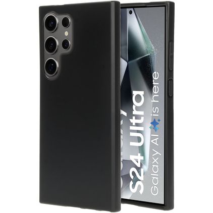 Mobiparts Classic Samsung Galaxy S24 Ultra Hoesje Flexibel TPU Backcover - Matt Black