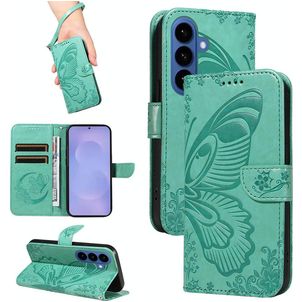 Mobigear Butterfly Samsung Galaxy S26 Hoesje Bookcase Portemonnee - Groen