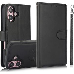 Mobigear Wallet iPhone 16 Hoesje Uitneembare 2in1 Bookcase Portemonnee - Zwart