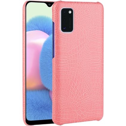 Mobigear Croco Samsung Galaxy A41 Hoesje Hardcase Backcover - Roze