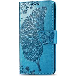 Mobigear Butterfly Samsung Galaxy A30s Hoesje Bookcase Portemonnee - Blauw