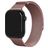 Mobilize RVS Milanese Apple Watch Bandje Magneetsluiting - 49/46/45/44 mm - Roze