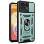 Mobigear Armor Ring Cam Slide Motorola Edge 40 Pro Hoesje Hardcase Backcover Shockproof met Ringhouder en Camera Slider - Groen
