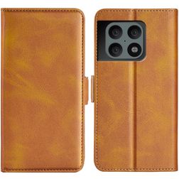 Mobigear Slim Magnet OnePlus 10 Pro Hoesje Bookcase Portemonnee - Cognac