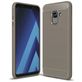 Mobigear Brushed Slim Samsung Galaxy A8 (2018) Hoesje Flexibel TPU Backcover - Grijs
