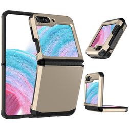 Mobigear Non-slip Armor Samsung Galaxy Z Flip 5 Hoesje Hardcase Backcover Shockproof - Goud