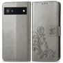 Mobigear Clover Google Pixel 6a Hoesje Bookcase Portemonnee - Grijs