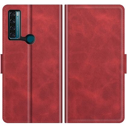 Mobigear Slim Magnet TCL 20 SE Hoesje Bookcase Portemonnee - Rood