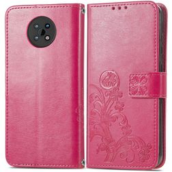 Mobigear Clover Nokia G50 Hoesje Bookcase Portemonnee - Roze