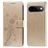 Mobigear Flowers Google Pixel 11 Pro Hoesje Bookcase Portemonnee - Goud