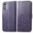 Mobigear Clover Motorola Moto E32 Hoesje Bookcase Portemonnee - Paars