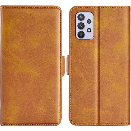 Mobigear Slim Magnet Samsung Galaxy A53 Hoesje Bookcase Portemonnee - Cognac