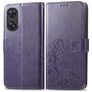 Mobigear Clover OPPO Reno 8T 4G Hoesje Bookcase Portemonnee - Paars