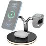 Mobigear LumiStation Mag 3in1 MagSafe Oplaadstation voor iPhone / AirPods en Apple Watch - Zwart