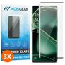 Mobigear Premium OPPO Find X6 Glazen Screenprotector - Case Friendly - Zwart (3-Pack)