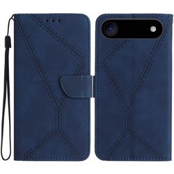 Mobigear Stitch iPhone Air Hoesje Bookcase Portemonnee - Blauw