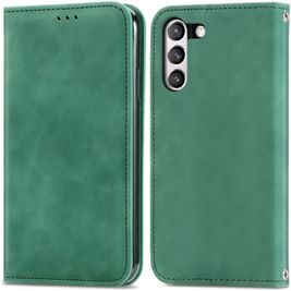 Mobigear Retro Slim Samsung Galaxy S21 FE Hoesje Bookcase Portemonnee - Groen