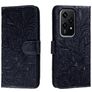 Mobigear Flowers HONOR 200 Lite Hoesje Bookcase Portemonnee - Donkerblauw