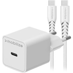 Mobilize Single USB-C Oplader USB-C 1.2 Meter Power Delivery 30W - Wit