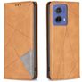 Mobigear Rhombus Slim Motorola Moto G85 Hoesje Bookcase - Cognac