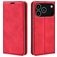 Mobigear Retro Slim iPhone 17 Pro Hoesje Bookcase Portemonnee - Rood