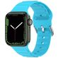 Mobigear Bumpy Siliconen Apple Watch Bandje Gespsluiting - 49/46/45/44 mm - Blauw