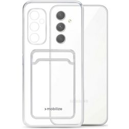 Mobilize Gelly Card Doorzichtig Samsung Galaxy A54 Hoesje Flexibel TPU Backcover met Pasjeshouder - Transparant