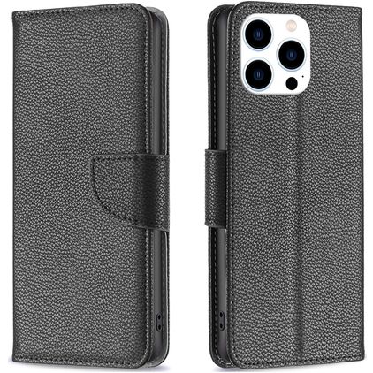 Mobigear Excellent iPhone 16 Pro Max Hoesje Bookcase Portemonnee - Zwart