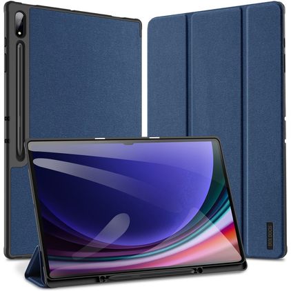 Mobigear Domo Samsung Galaxy Tab S10 Ultra Hoes Bookcase + Stylus Houder - Blauw