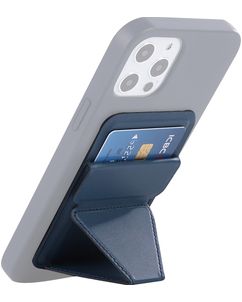 Mobigear Folding Snap-On Pasjeshouder - 3 Pasjes - MagSafe Compatible - Donkerblauw