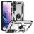 Mobigear Armor Ring Samsung Galaxy S22 Hoesje Hardcase Backcover Shockproof met Ringhouder - Zilver