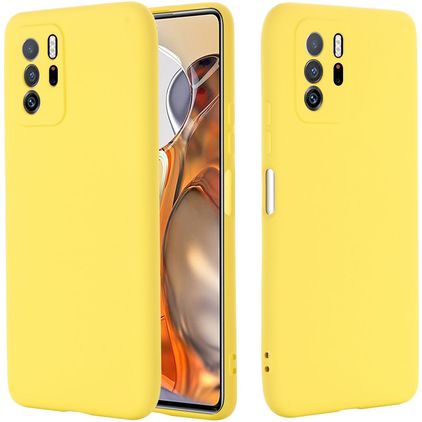 Mobigear Rubber Touch POCO X3 GT Siliconen Hoesje Backcover - Geel
