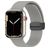 Mobigear Sport Mag Siliconen Apple Watch Bandje Magneetsluiting - 49/46/45/44 mm - Grijs