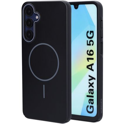 Mobiparts Slim Line Samsung Galaxy A16 MagSafe Hoesje Hardcase Backcover - Onyx Black