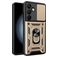Mobigear Armor Ring Cam Slide Samsung Galaxy S24 FE Hoesje Hardcase Backcover Shockproof met Ringhouder en Camera Slider - Goud