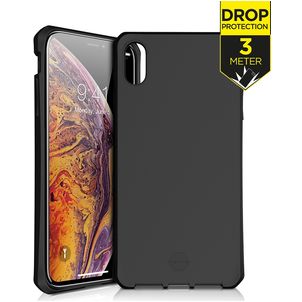 ITSkins SpectrumSolid iPhone XS Max Hoesje Flexibel TPU Backcover Shockproof - Plain Black