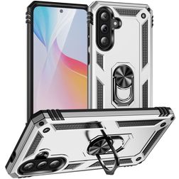 Mobigear Armor ring Samsung Galaxy A36 Hoesje Hardcase Backcover Shockproof met Ringhouder - Zilver