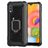 Mobigear Armor Ring Samsung Galaxy A01 Hoesje Flexibel TPU Backcover Shockproof met Ringhouder - Zwart