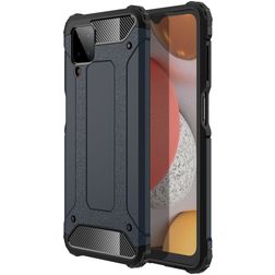 Mobigear Outdoor Samsung Galaxy A12 Hoesje Hardcase Backcover Shockproof - Marineblauw