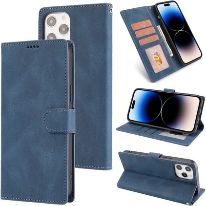Mobigear Wallet iPhone 14 Pro Hoesje Bookcase Portemonnee - Blauw