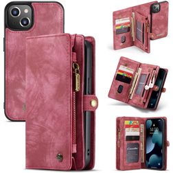 Caseme 008 iPhone 13 Mini Hoesje Uitneembare 2in1 Bookcase Portemonnee - Rood