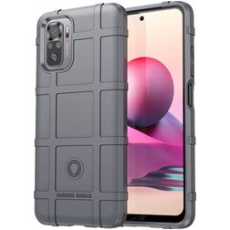 Mobigear Rugged Shield POCO M5s Hoesje Flexibel TPU Backcover Shockproof - Grijs