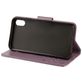 Mobigear Flowers iPhone XR Hoesje Bookcase Portemonnee - Paars