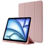 Mobigear Tri-Fold Gel iPad Air 11 Inch (2025) Hoes TPU,Kunstleer Bookcase + Stylus Houder - Roze
