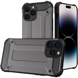 Mobigear Outdoor iPhone 15 Pro Hoesje Hardcase Backcover Shockproof - Grijs