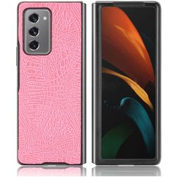 Mobigear Croco Samsung Galaxy Z Fold 2 Hoesje Hardcase Backcover - Roze