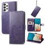 Mobigear Clover Samsung Galaxy A73 Hoesje Bookcase Portemonnee - Paars